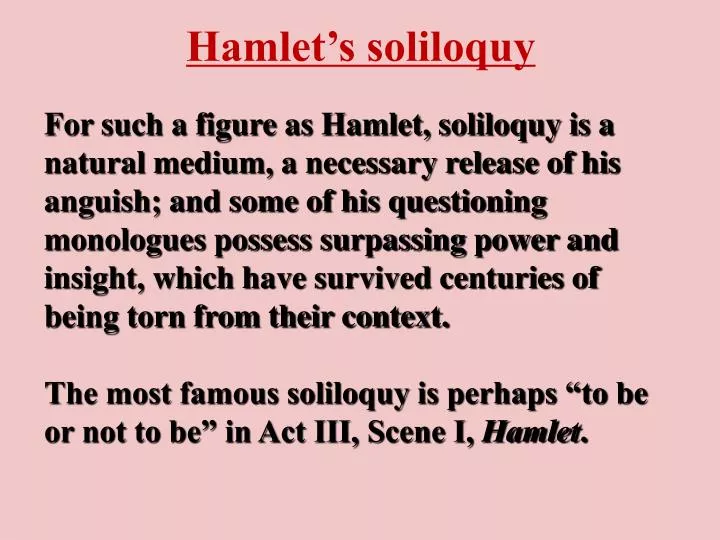 Ppt Hamlets Soliloquy Powerpoint Presentation Free Download Id