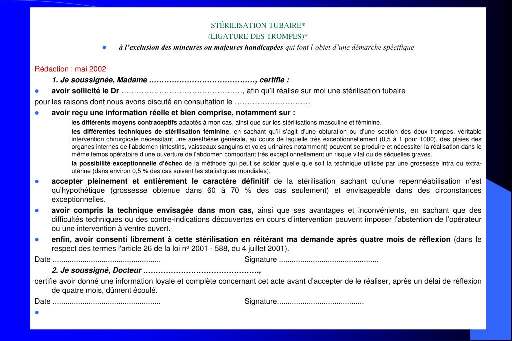 PPT - Stérilisation volontaire LEGISLATION PowerPoint Presentation, free  download - ID:1113778