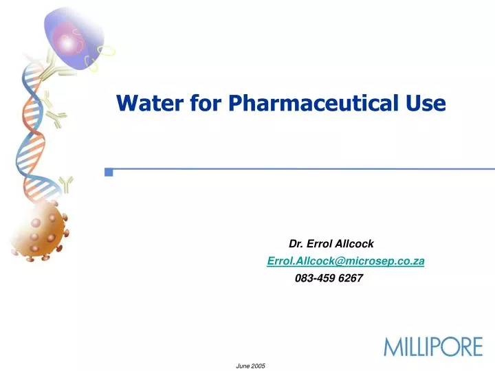 PPT Water for Pharmaceutical Use PowerPoint Presentation, free