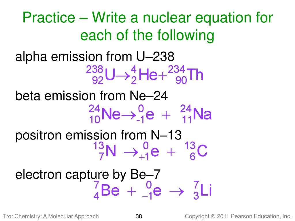 Solved Question 2 (1 point) Write a nuclear equation for the