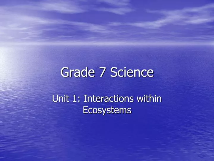 science topics for presentation grade 7