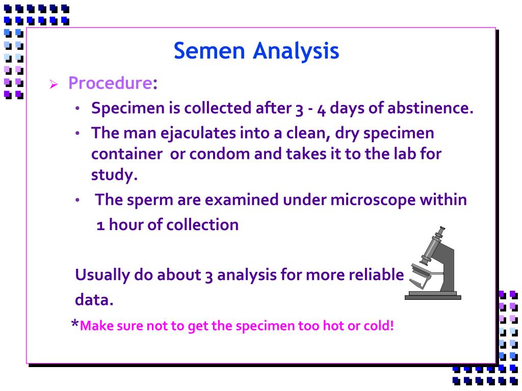 sperm analysis procedure