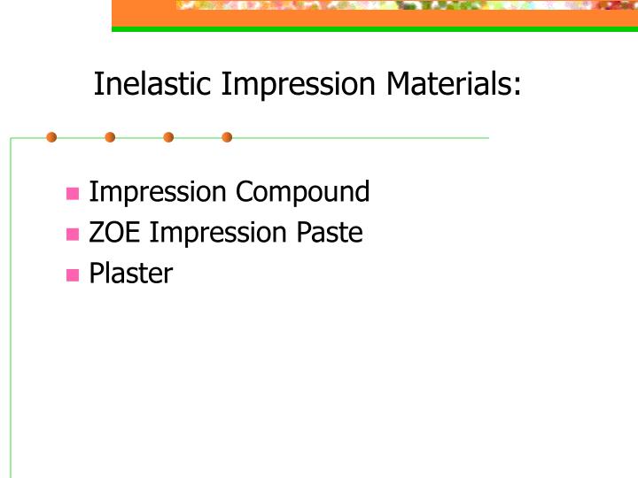 PPT - Impression Materials PowerPoint Presentation - ID:1114138