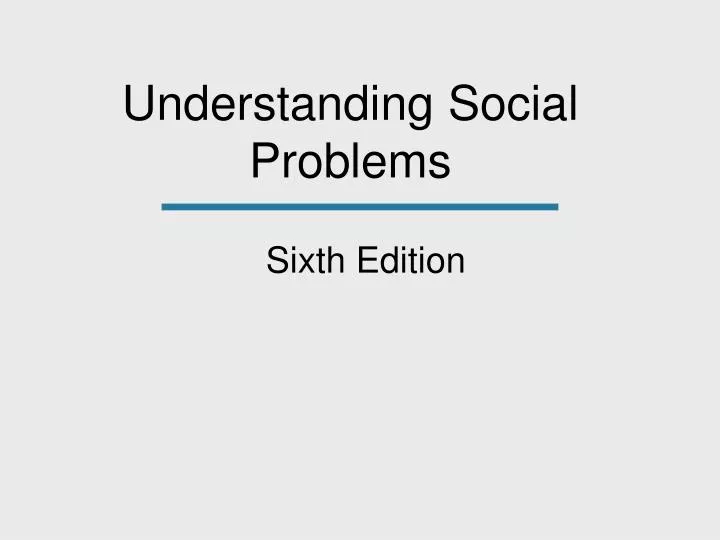 understanding social problems n.