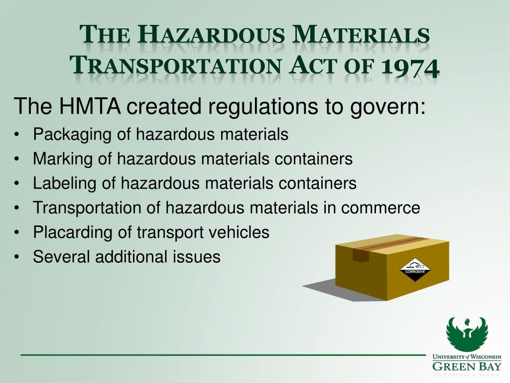 PPT - Hazardous Materials Transport Awareness Training Power