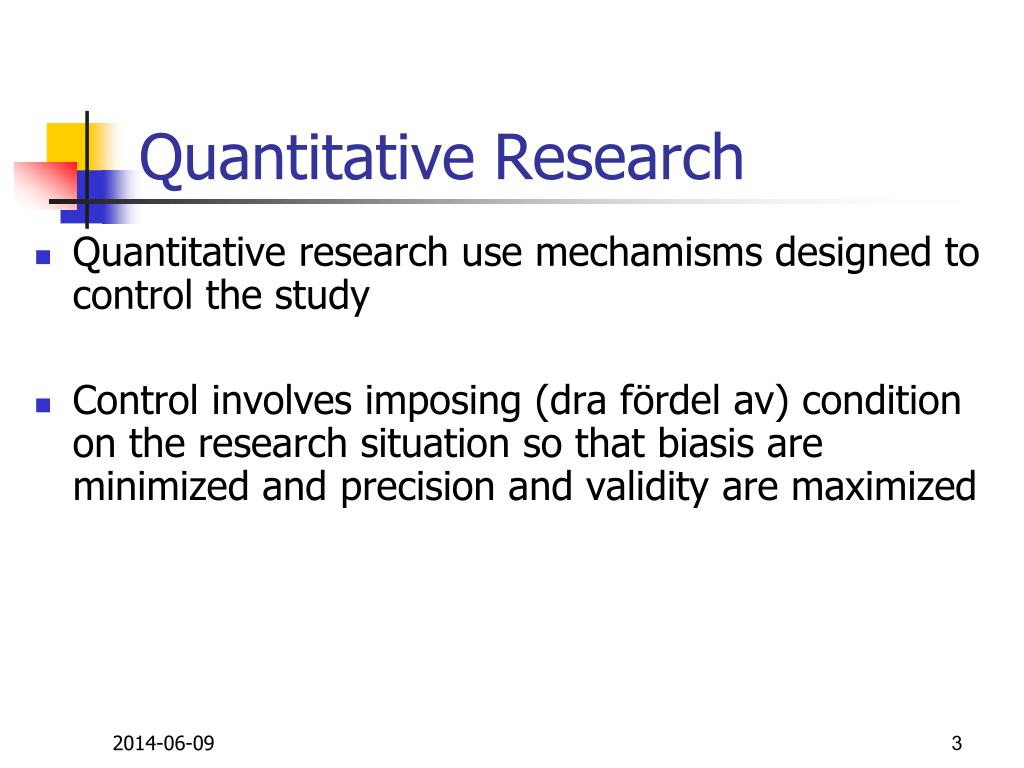 quantitative research generalization