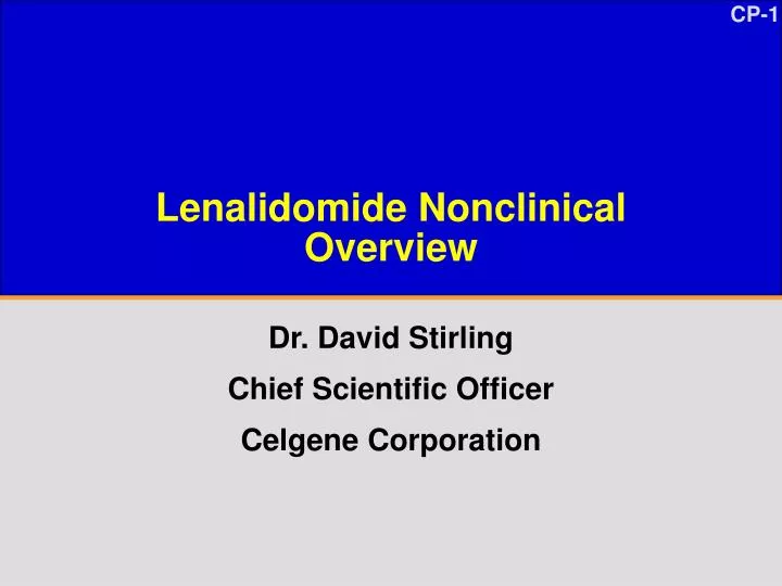 lenalidomide nonclinical overview n.