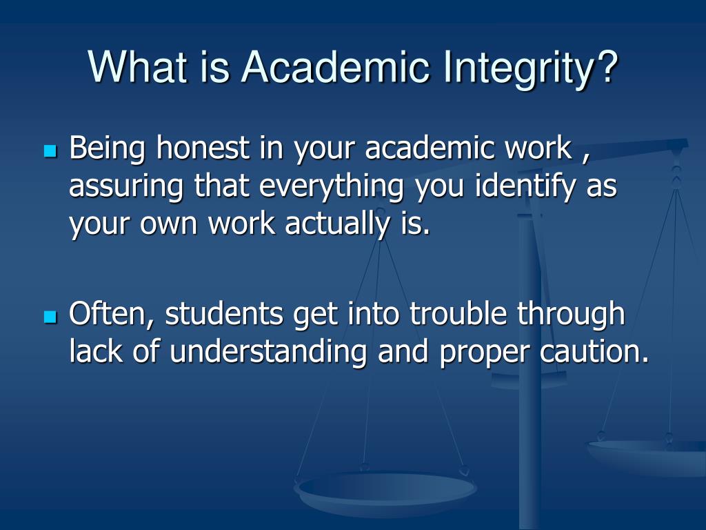 thesis on academic integrity