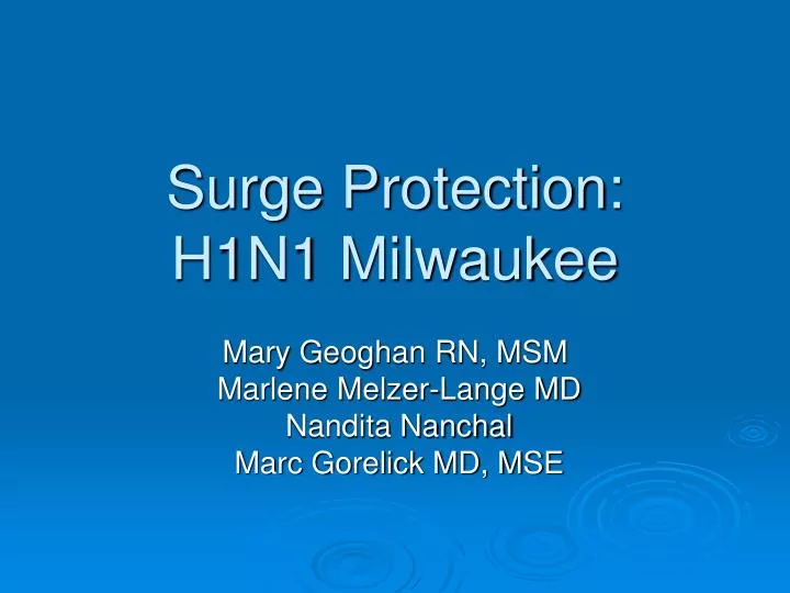 surge protection h1n1 milwaukee n.