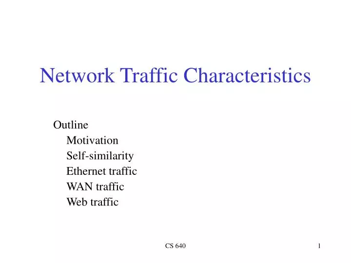 network traffic characteristics n.