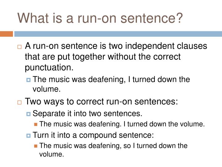 PPT - Comma Usage and Run-on Sentences PowerPoint Presentation - ID:1115575