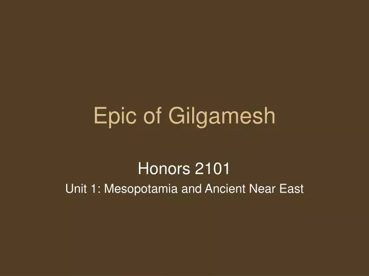 epic of gilgamesh n.