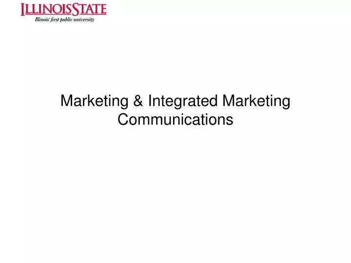 marketing integrated marketing communications n.