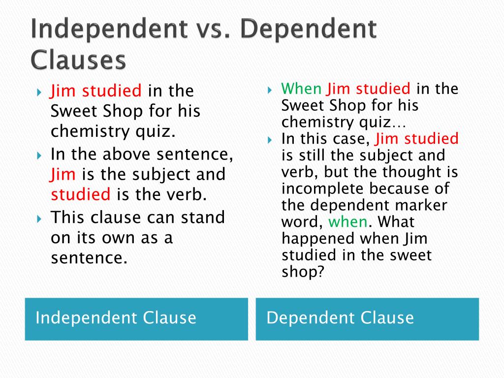 1 independent clause and 1 dependent clause sentence