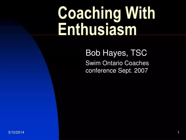 coaching with enthusiasm n.