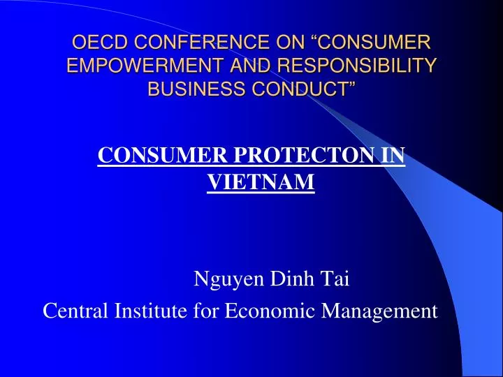 oecd conference on consumer empowerment and responsibility business conduct n.