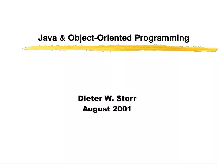 java object oriented programming n.