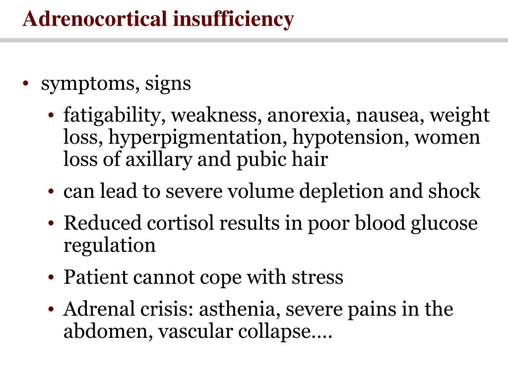adrenocortical insufficiency