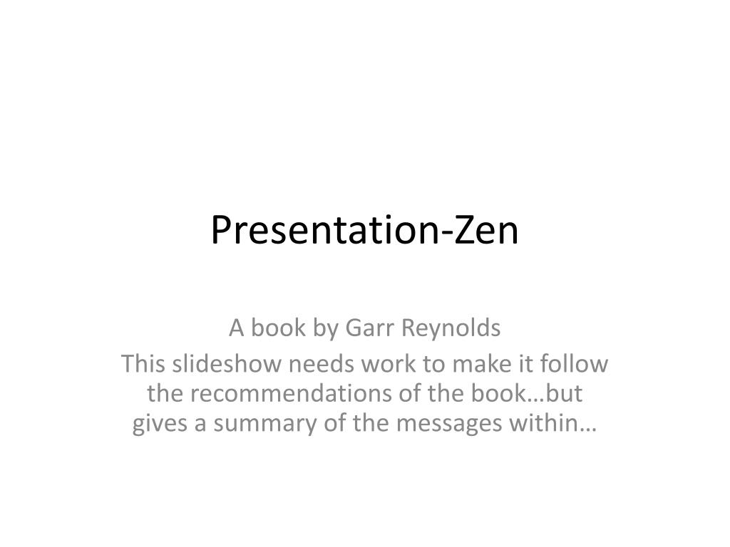 PPT - Presentation-Zen PowerPoint Presentation, free download - ID Regarding Presentation Zen Powerpoint Templates