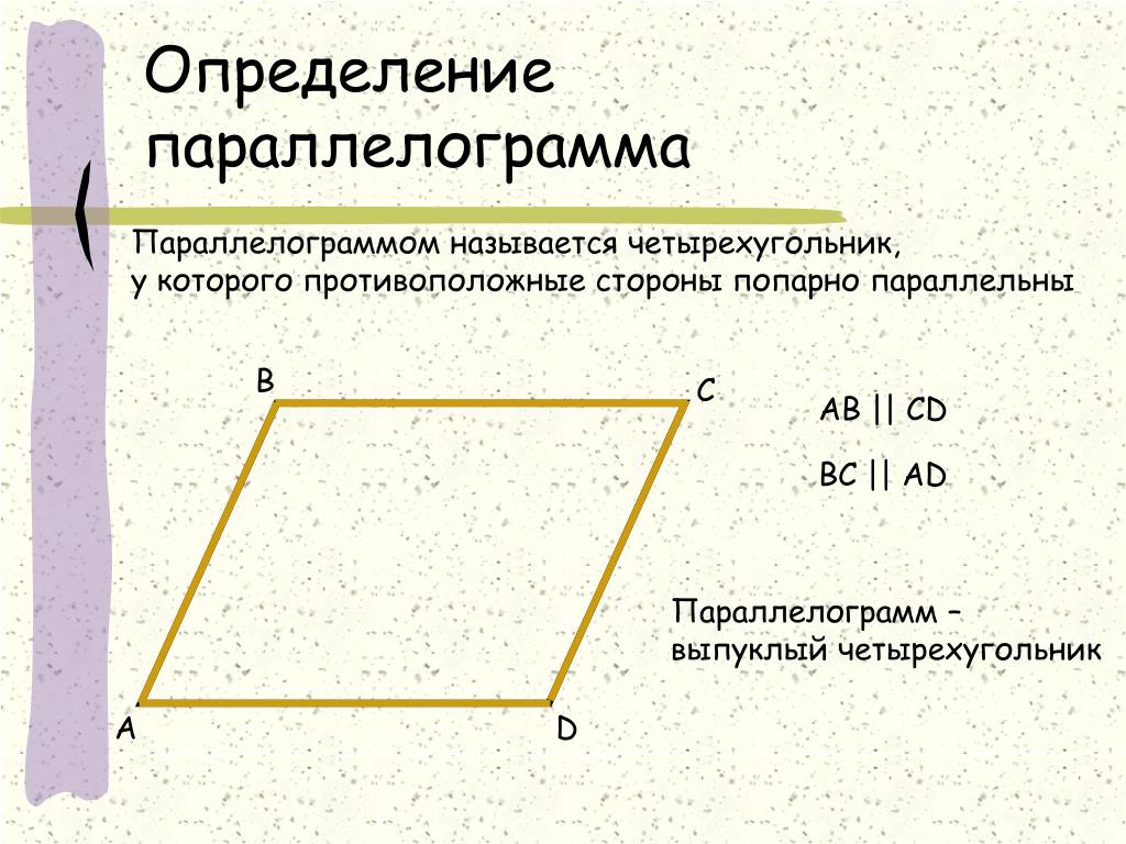 Любой четырехугольник является параллелограммом. Определение параллеограмм. Определение параллелограмма. Выпуклый четырехугольник. Определение параллелог.