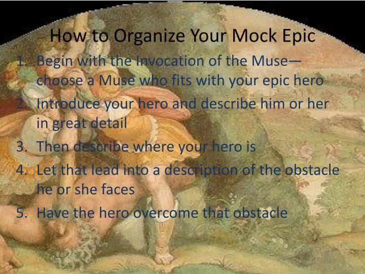 how to organize your mock epic n.