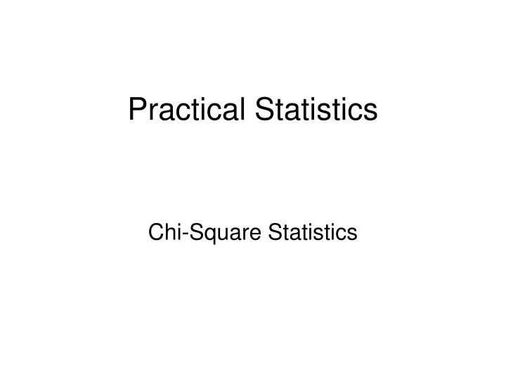practical statistics n.