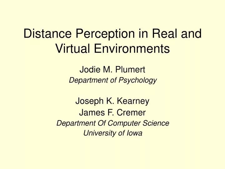 perception distance