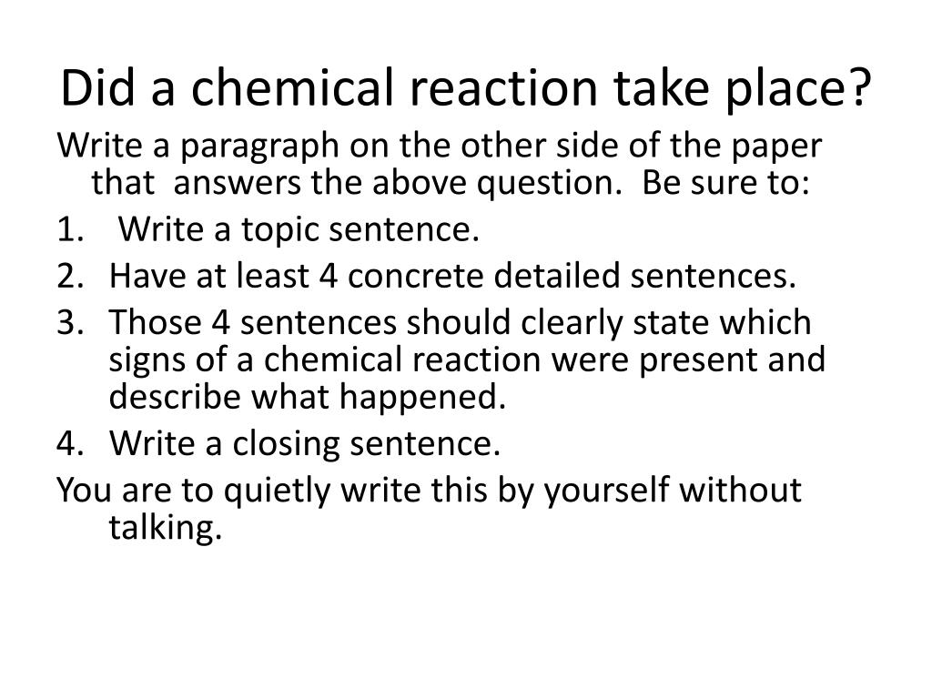 PPT - 5 Signs of a Chemical Reaction PowerPoint Presentation, free