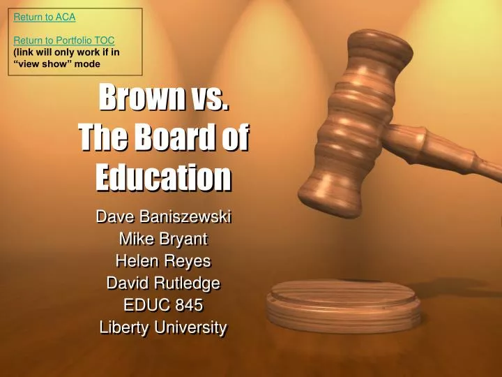brown vs the board of education n.