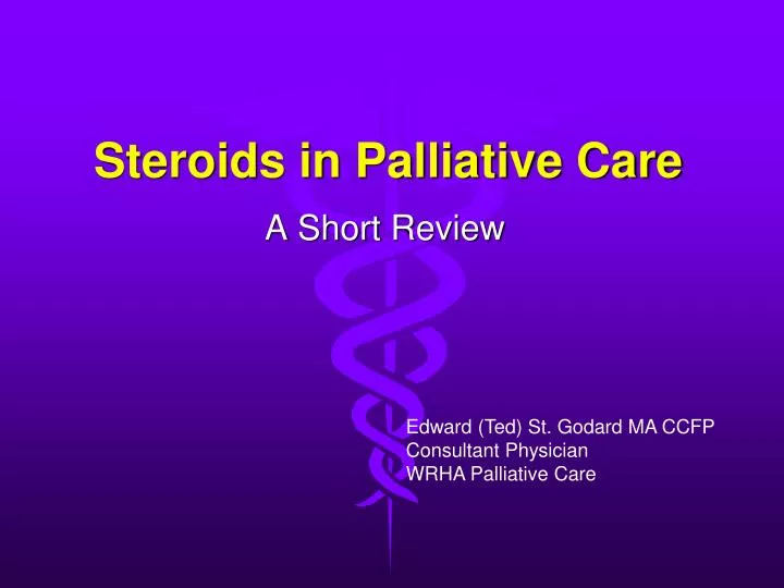 steroids in palliative care n.