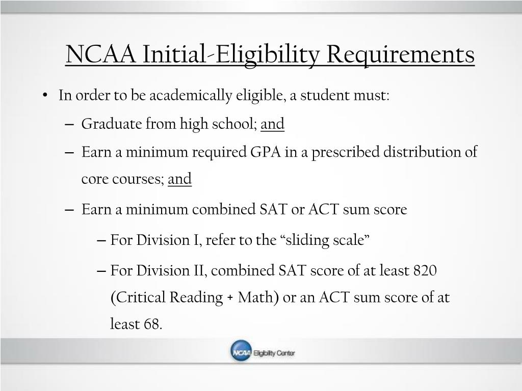 PPT NCAA Eligibility Center 101 PowerPoint Presentation, free