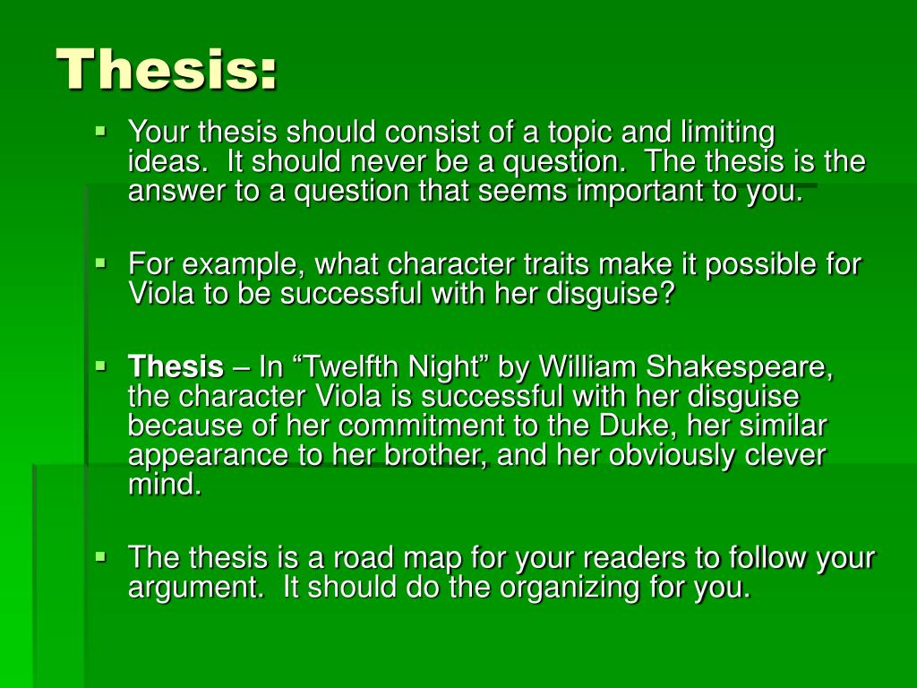 the thesis character