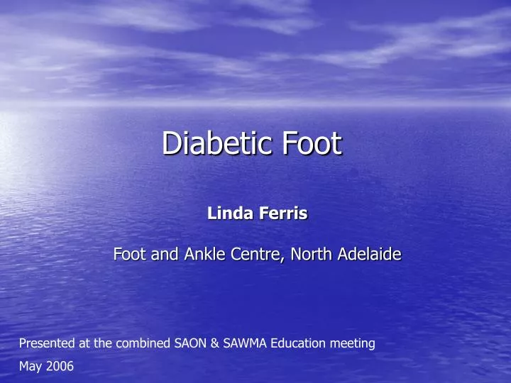 diabetic foot n.