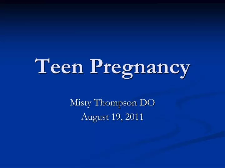 teen pregnancy n.