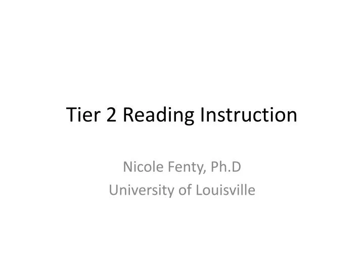 tier 2 reading instruction n.