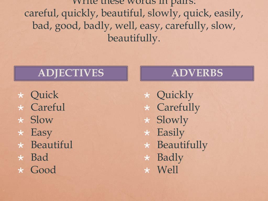 Slow is beautiful. Adverbs of manner исключения. Adverbs of manner beautiful. Adverbs of manner Bad. Adverbs of Focus.