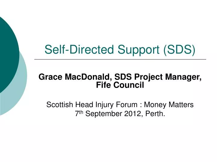self directed support sds n.