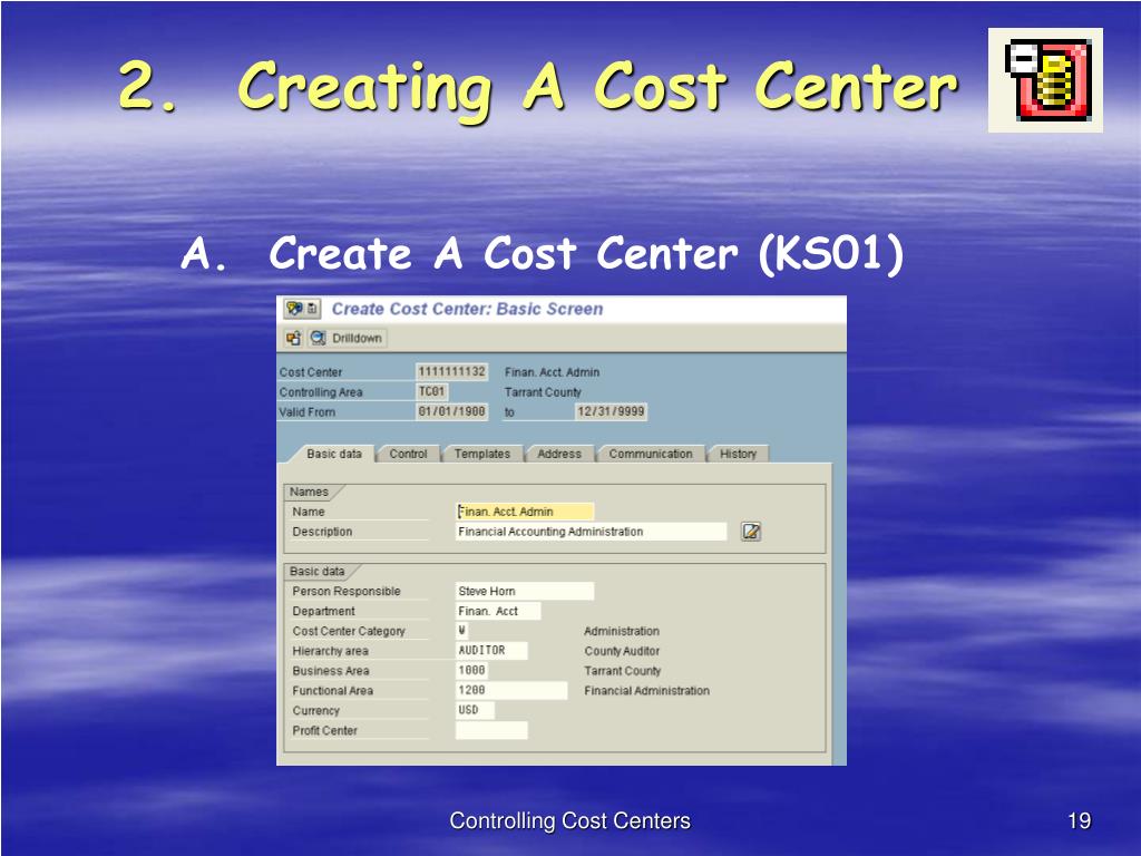 PPT Controlling Cost Centers PowerPoint Presentation, free download