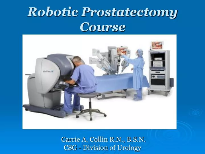 robotic prostatectomy course n.