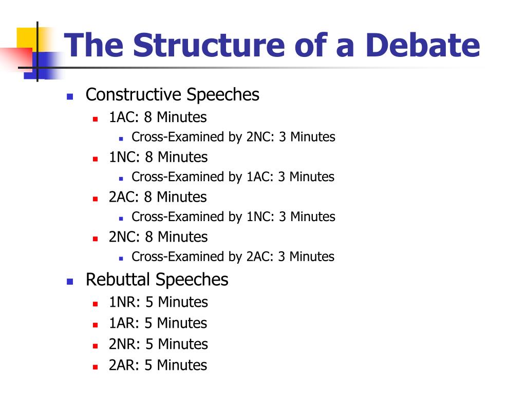 how to structure a debate speech