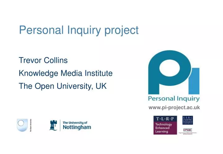 PPT - Personal Inquiry project PowerPoint Presentation, free download ...