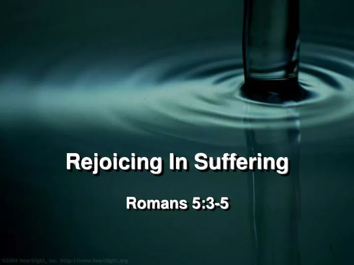 rejoicing in suffering n.