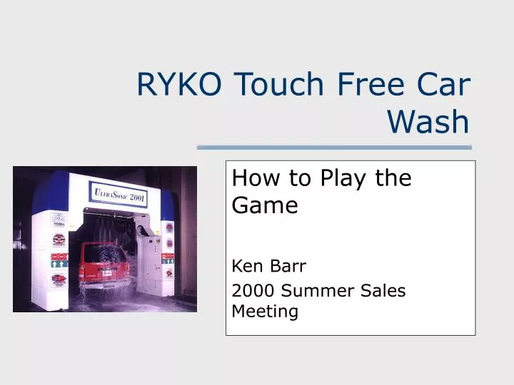 how to play the game ken barr 2000 summer sales meeting n.