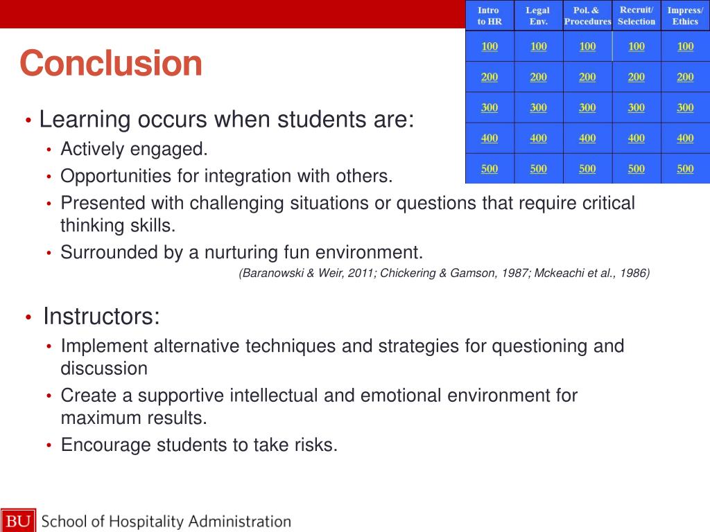 critical thinking in hospitality