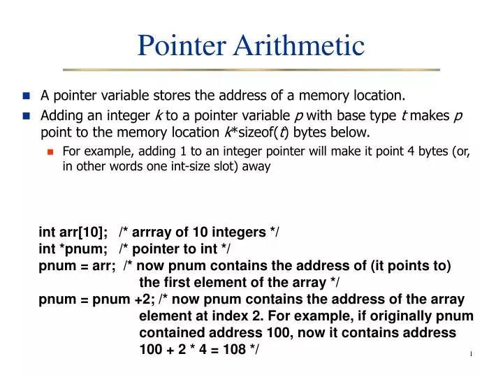 Ppt Pointer Arithmetic Powerpoint Presentation Free Download Id Ppt Pointer Arithmetic Powerpoint Presentation Free Download Id