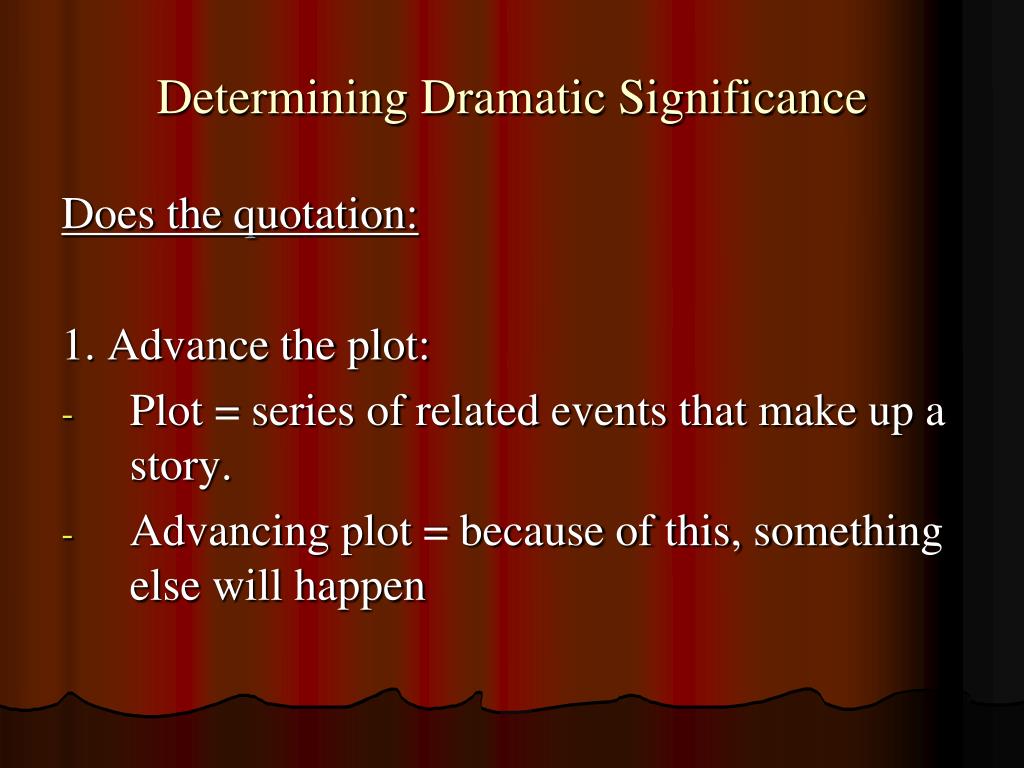 define dramatic presentation