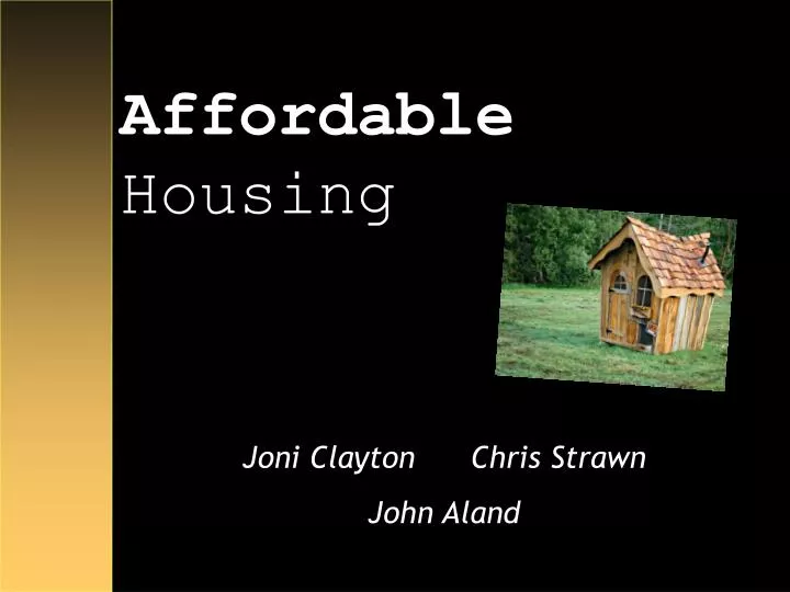 affordable housing case study ppt