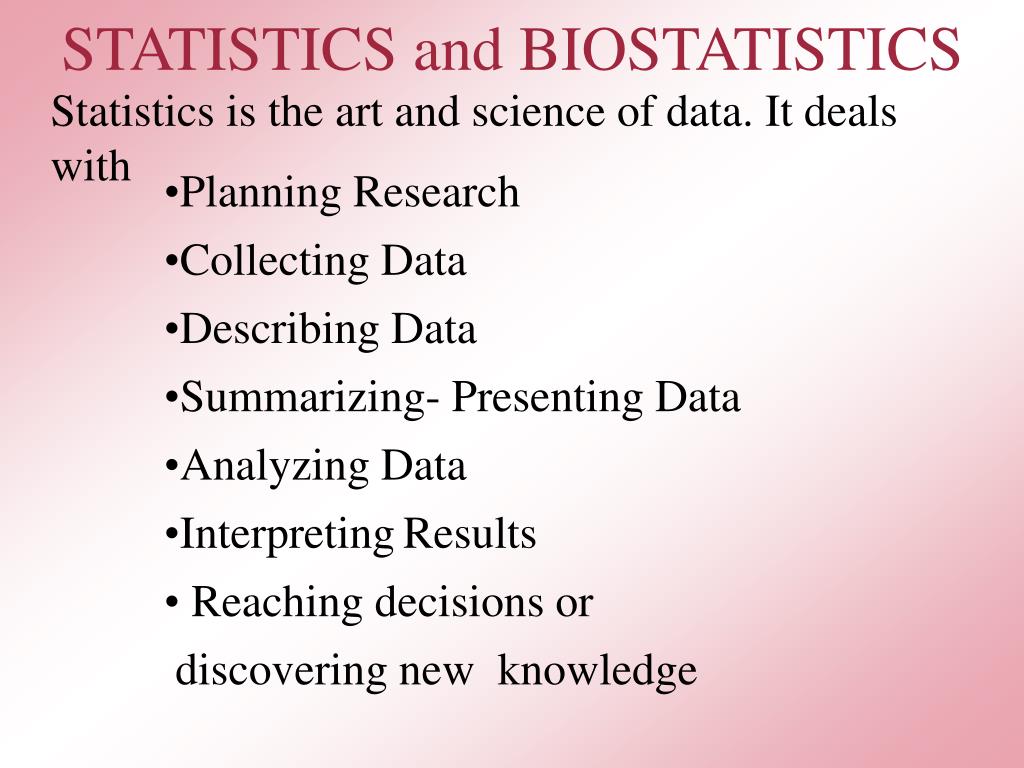 presentation of data in biostatistics slideshare