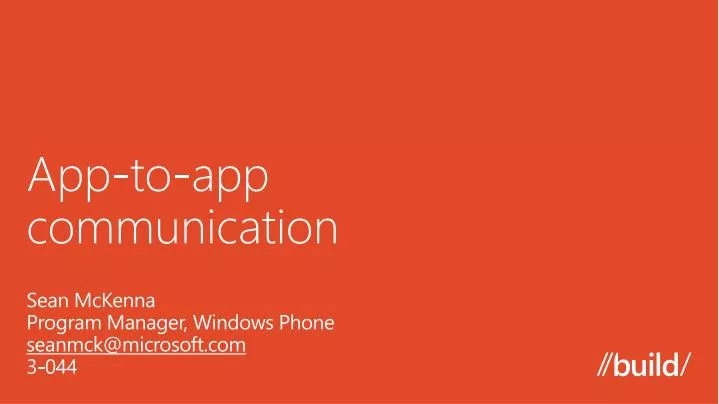 app to app communication n.
