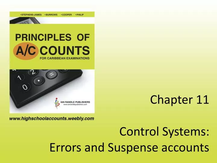 chapter 11 control systems errors and suspense accounts n.